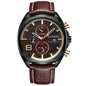 Curren Chronograph Leather With Box and Bag