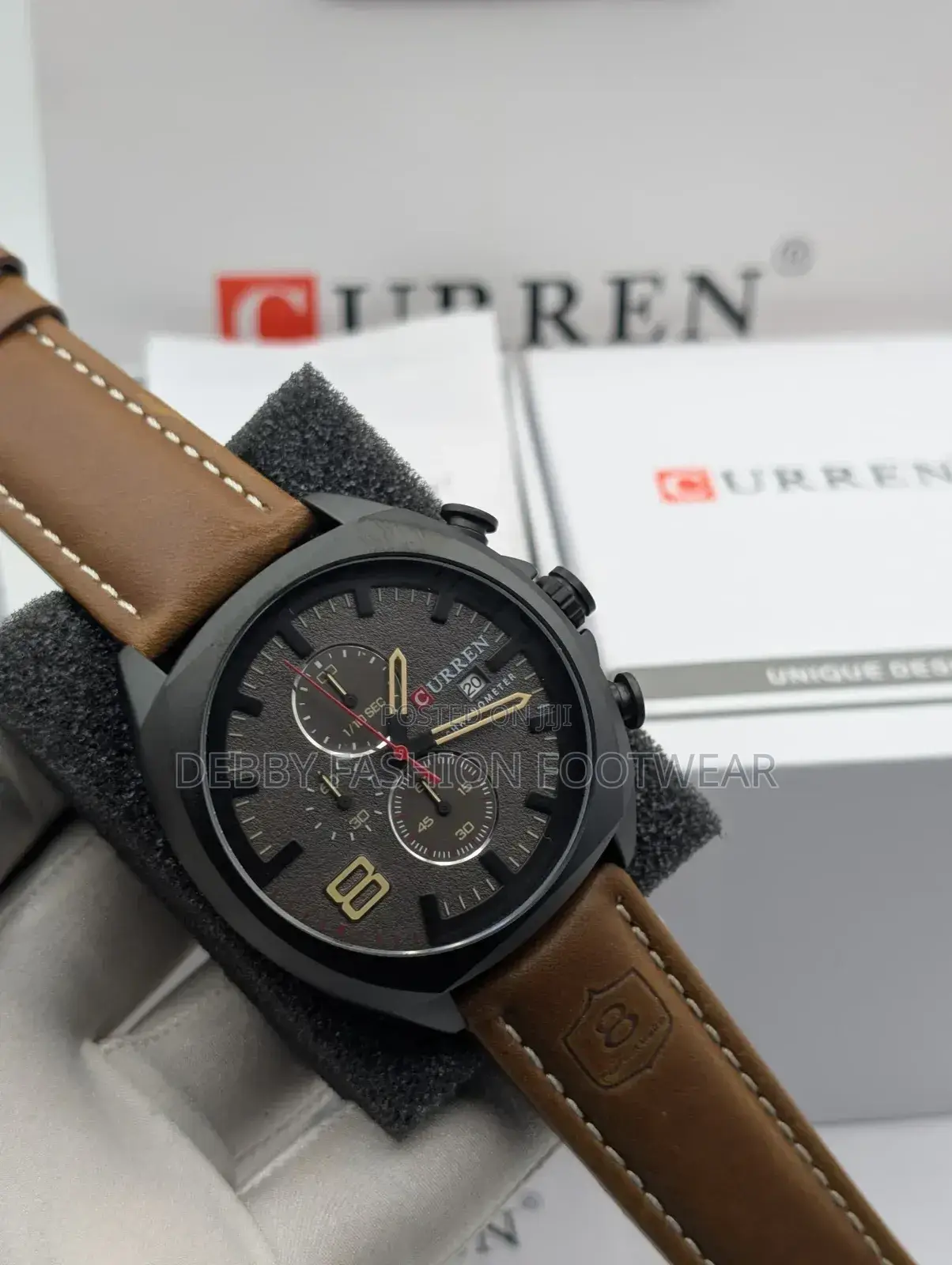 Curren Chronograph Leather With Box and Bag