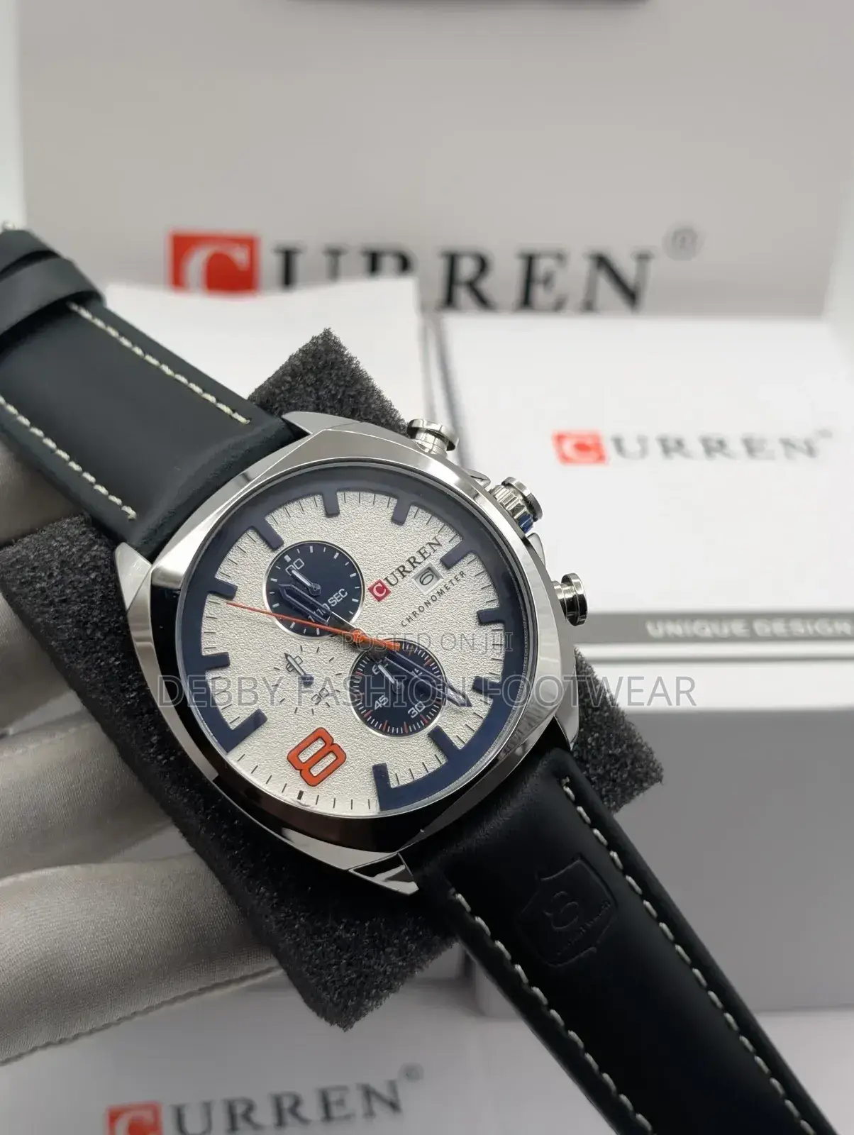 Curren Chronograph Leather With Box and Bag