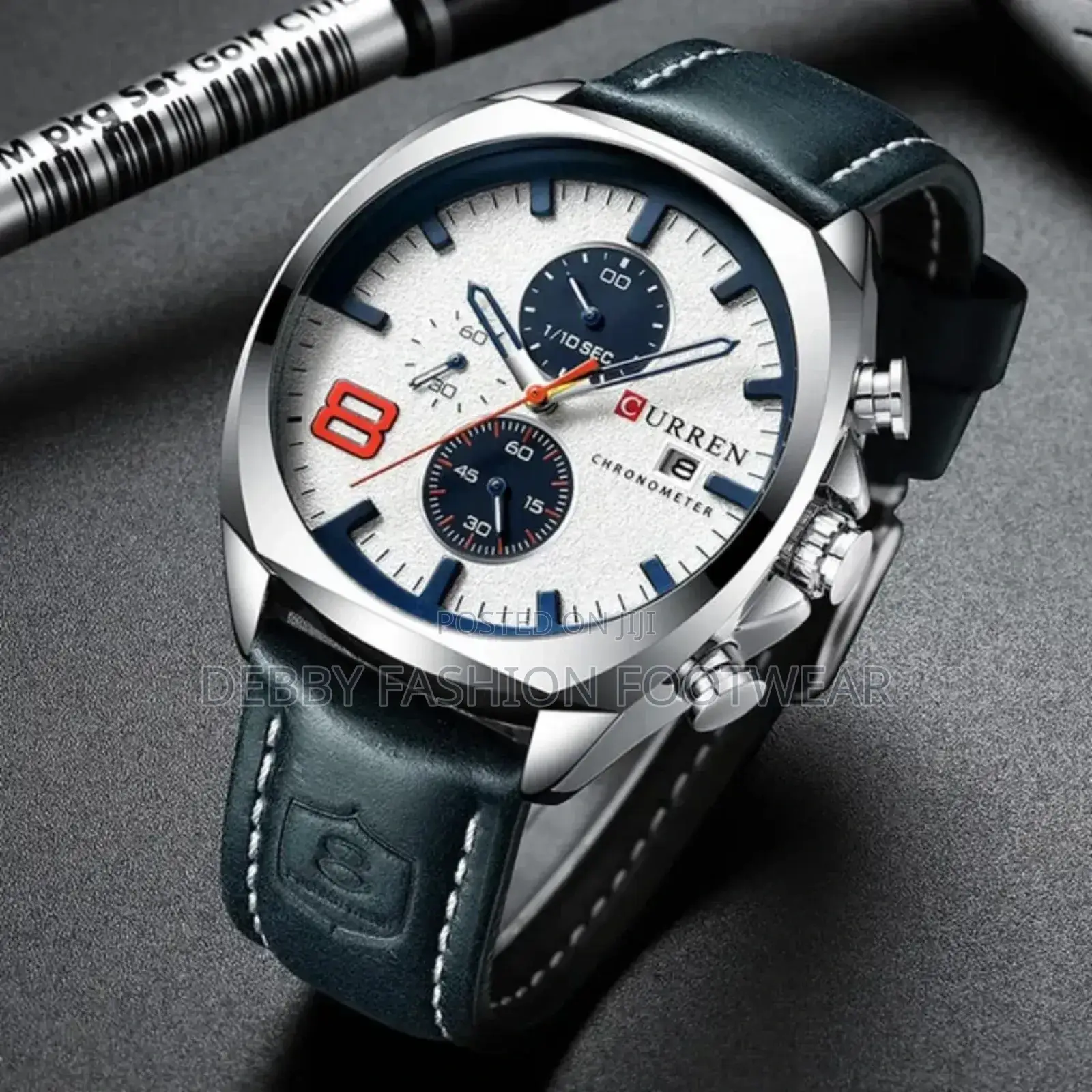 Curren Chronograph Leather With Box and Bag