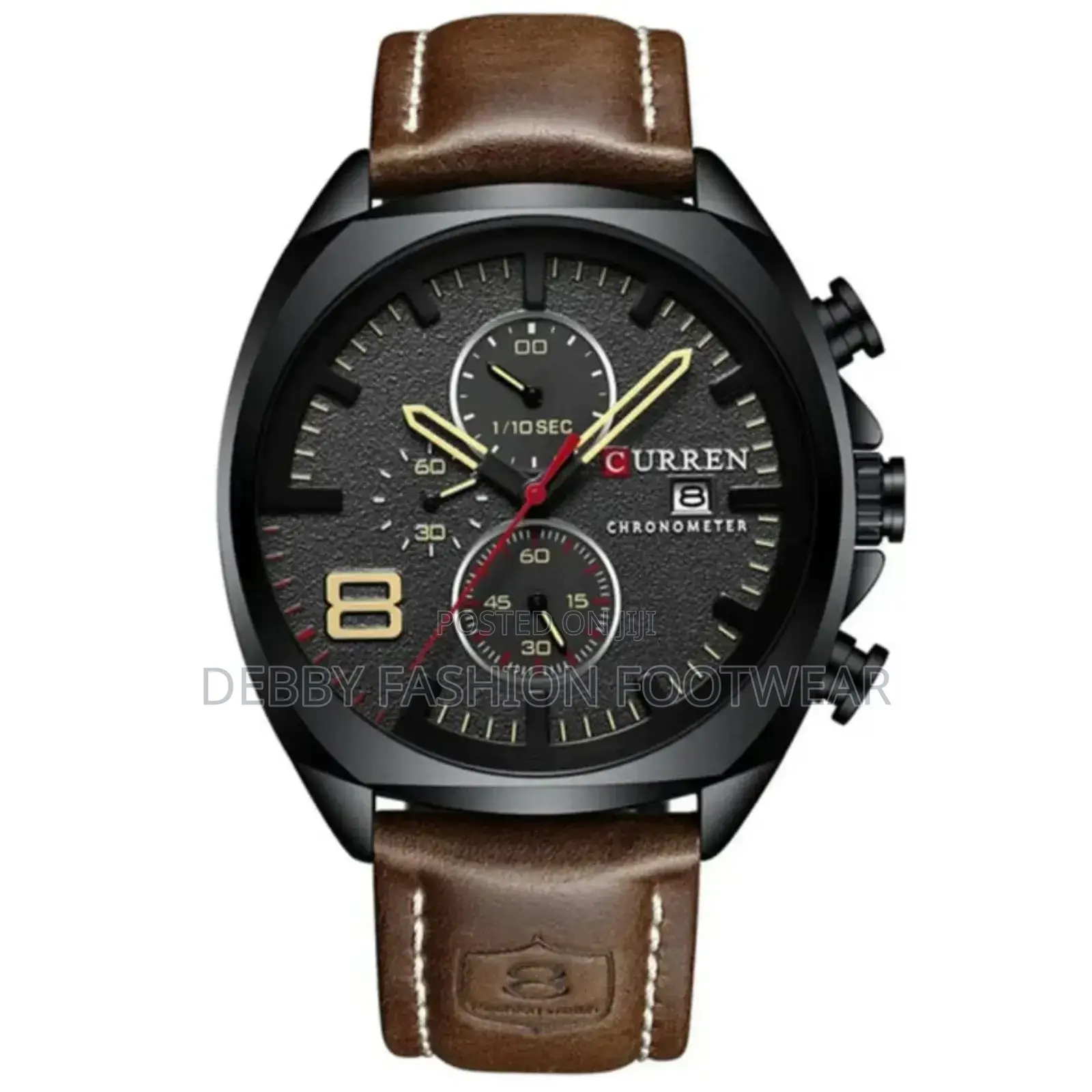 Curren Chronograph Leather With Box and Bag