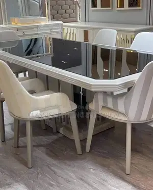 Luxury Glossy Rock Slab Dining Table Home Modern Minimalist