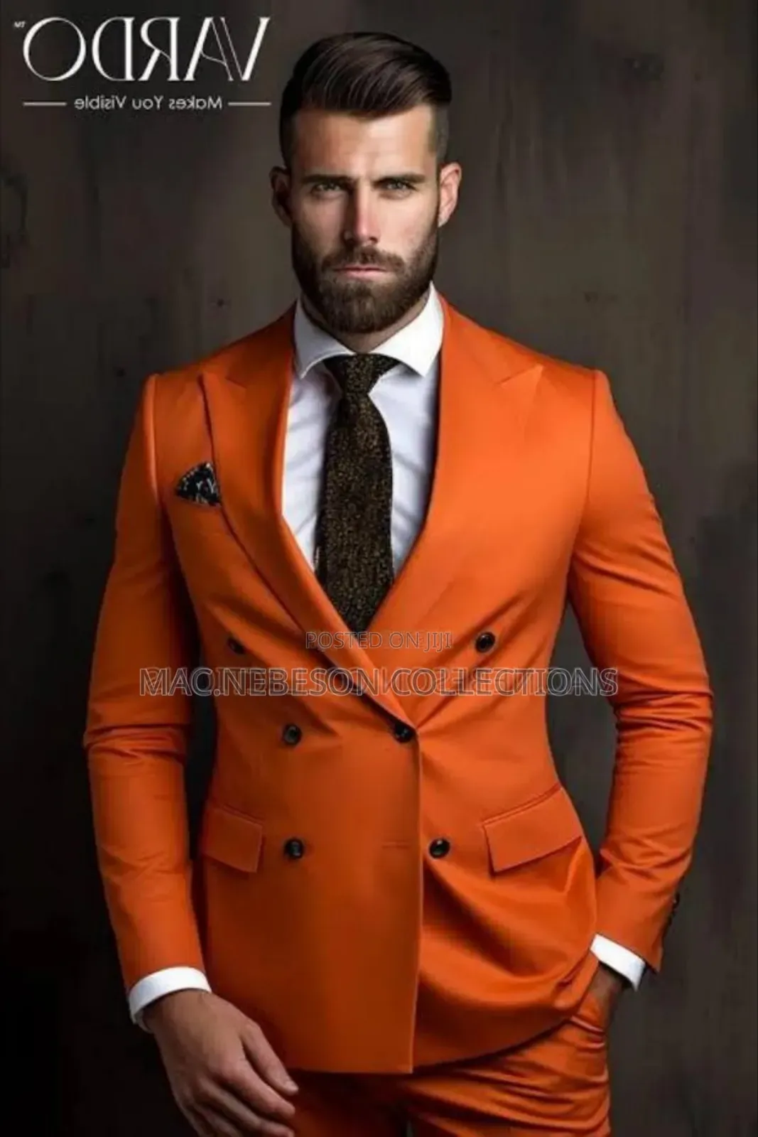 Die Capri Double Breasted Burnt Orenge Suit