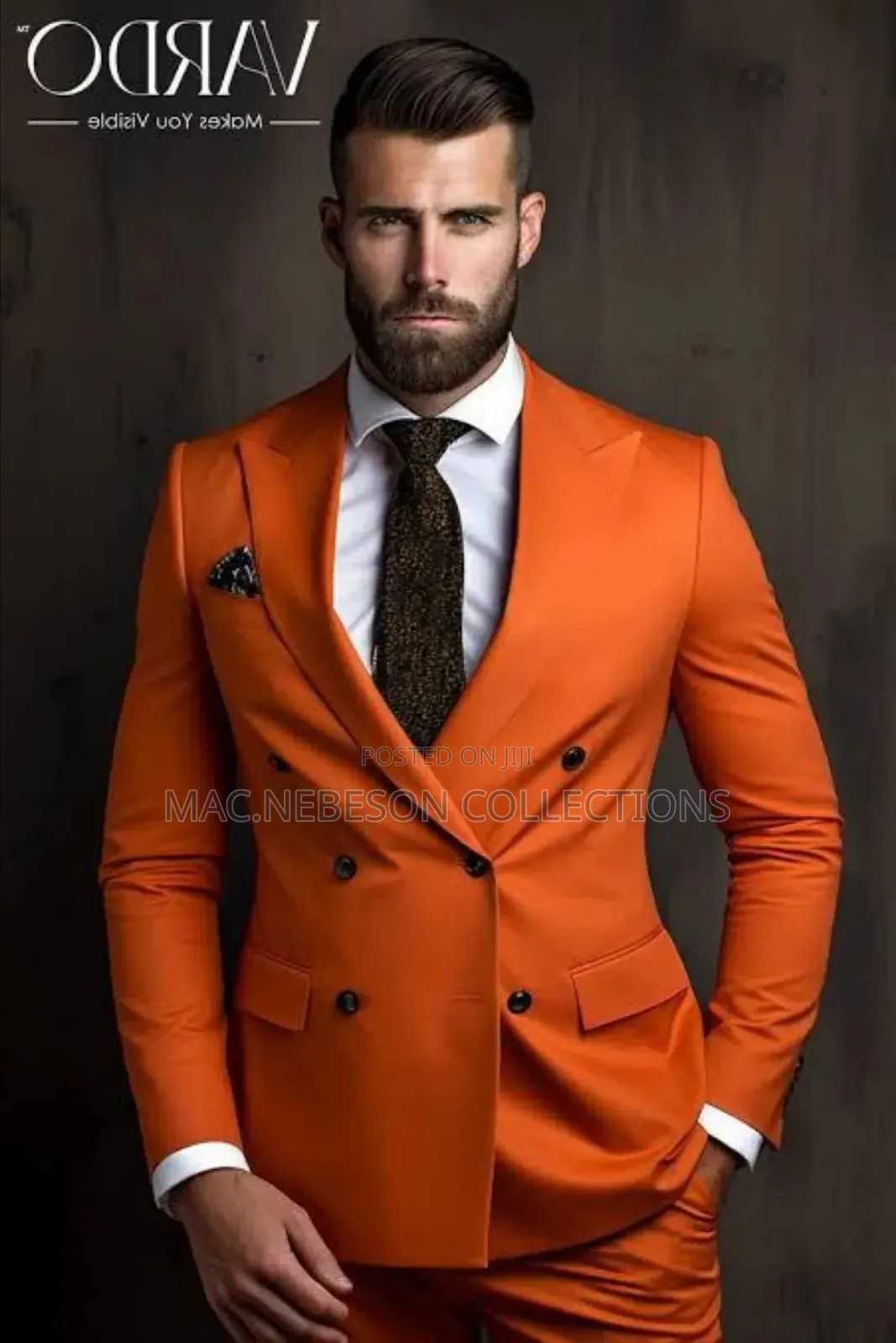 Die Capri Double Breasted Burnt Orenge Suit