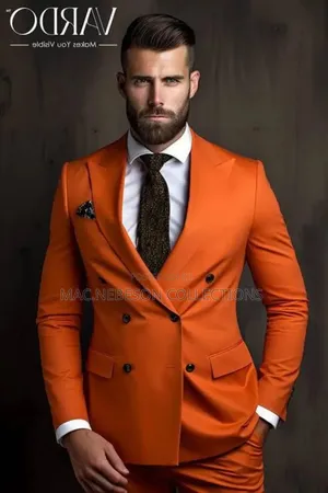 Die Capri Double Breasted Burnt Orenge Suit