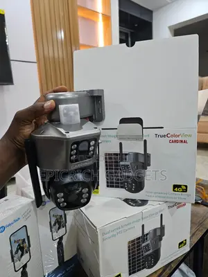 Dual Lens PTZ Solar CCTV Camera With 4g Sim