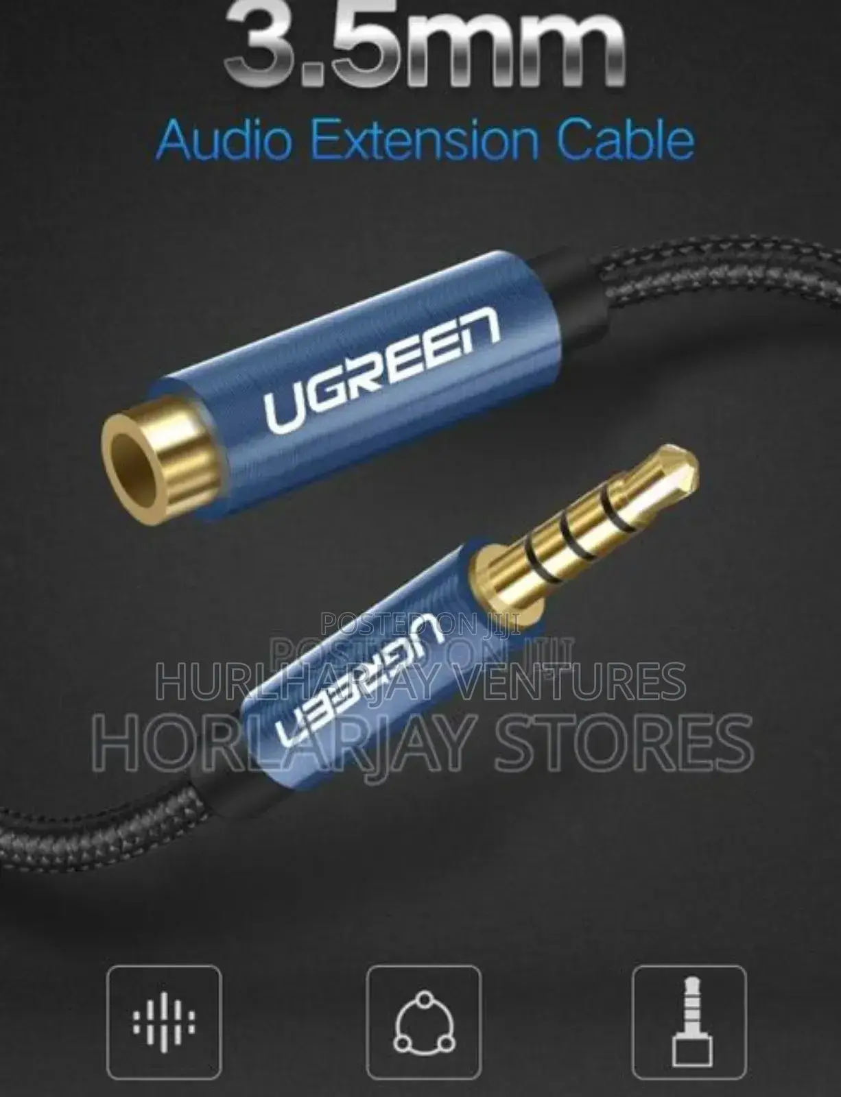 2m Ugreen 3.5mm Audio Extension Cable