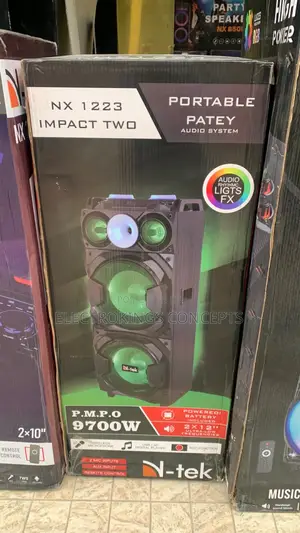 N-Tek Portable Party Speaker With Microphone