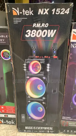N-Tek Rechargeable Party Speaker With Microphone
