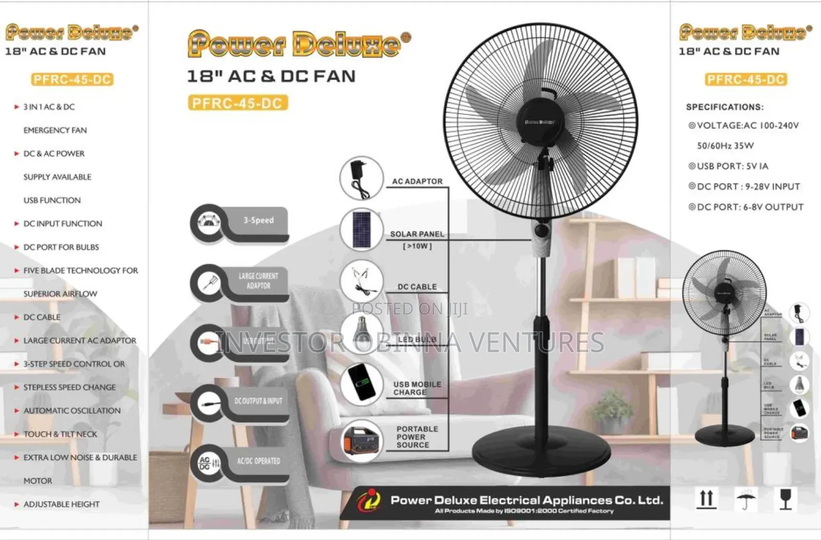 Power Deluxe Ac/Dc Fan