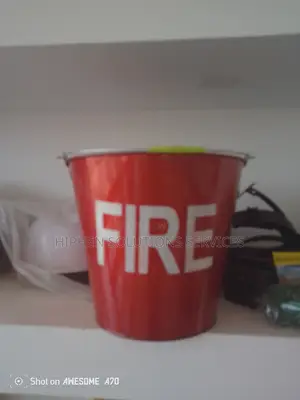 Red Mild Steel Fire Bucket