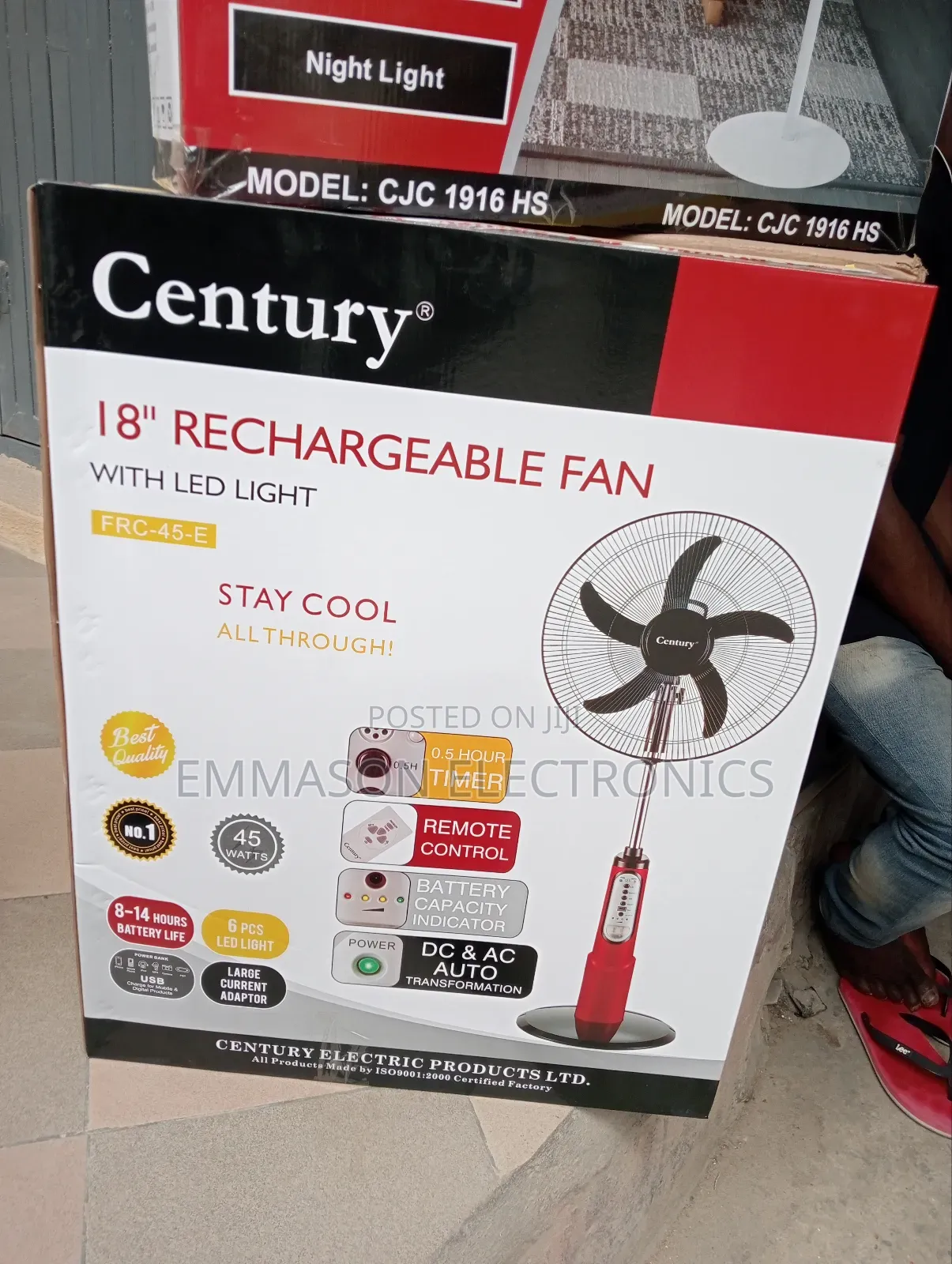Century 18 Inches Rechargeable Fan