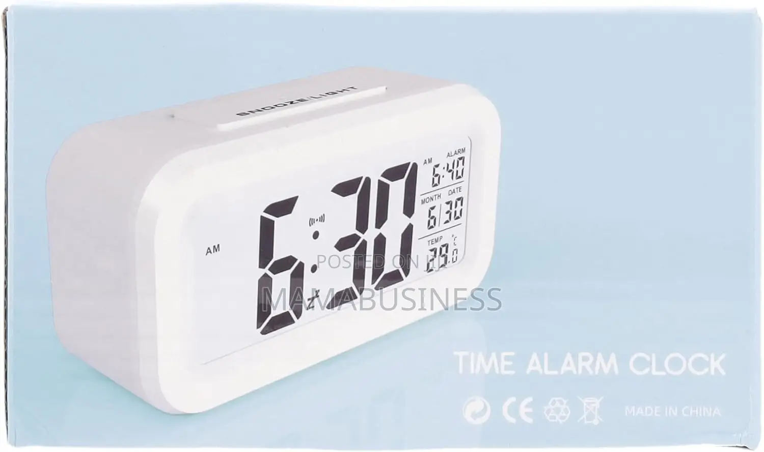 Time Alarm Clock With Temperature Date Snooze