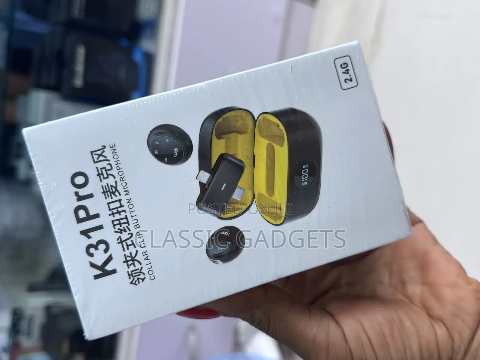 K31PRO Collar Clip Button 2.4G Noise Reduction Microphone