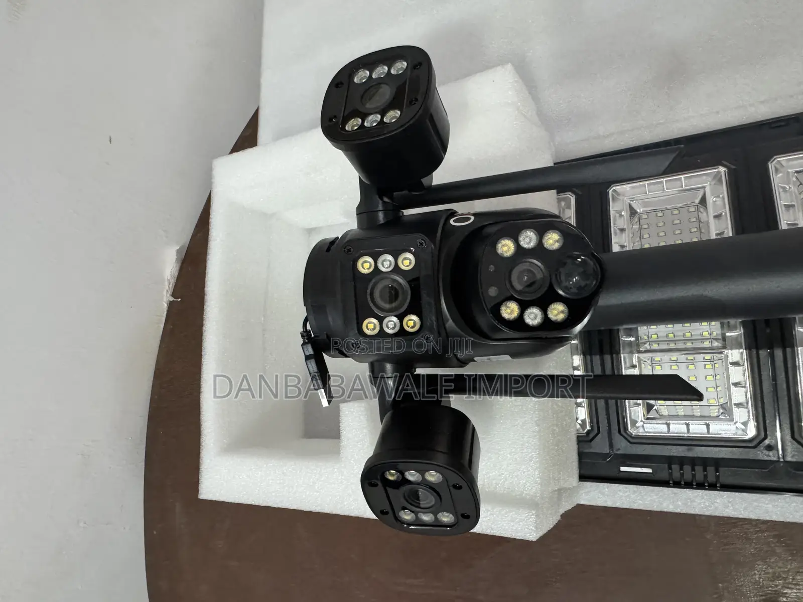 Solar Street Light With 4 Lens Cctv Camera. Double Security