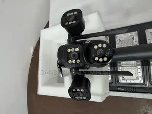Solar Street Light With 4 Lens Cctv Camera. Double Security