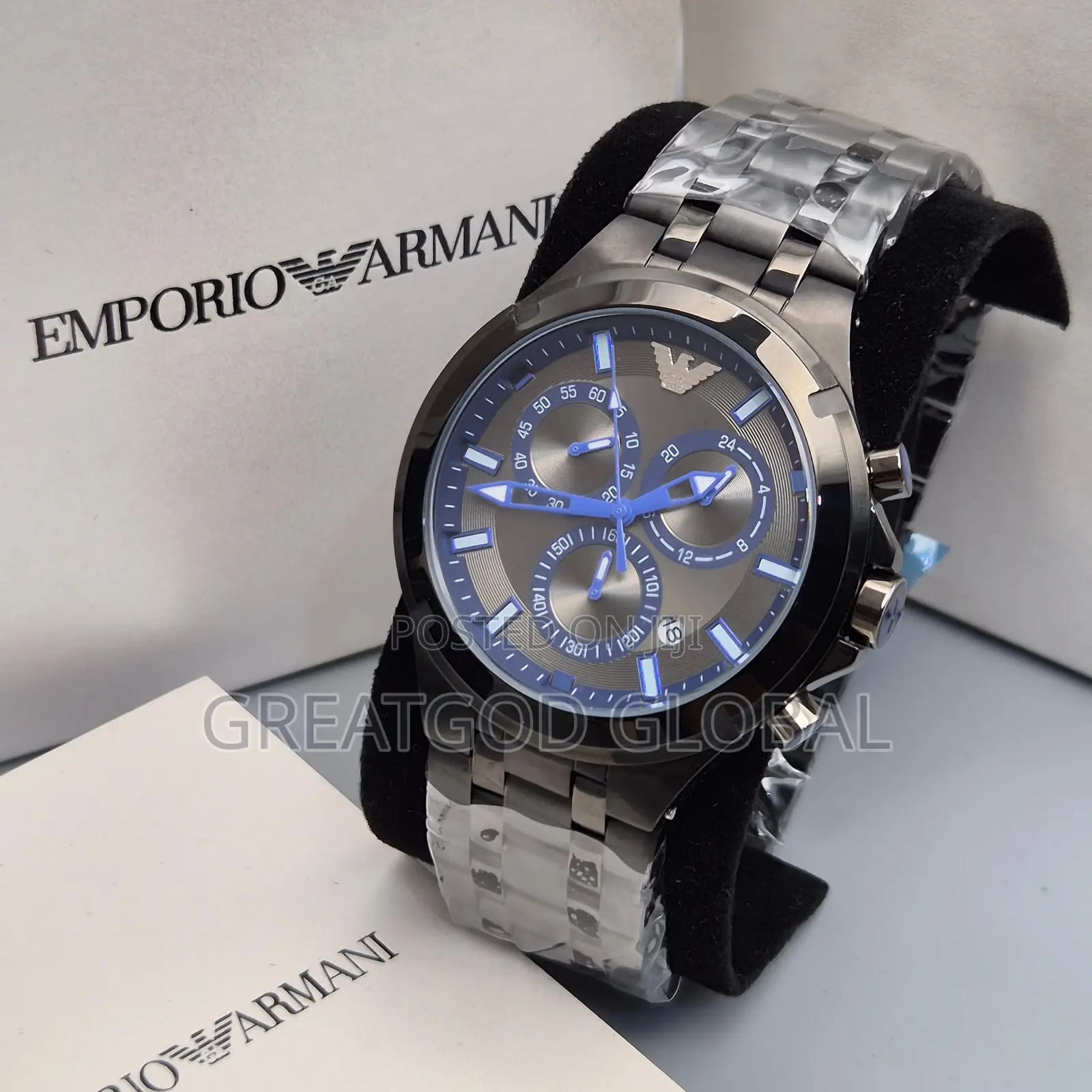 Luxury Armani Solid Chain Wristwatch