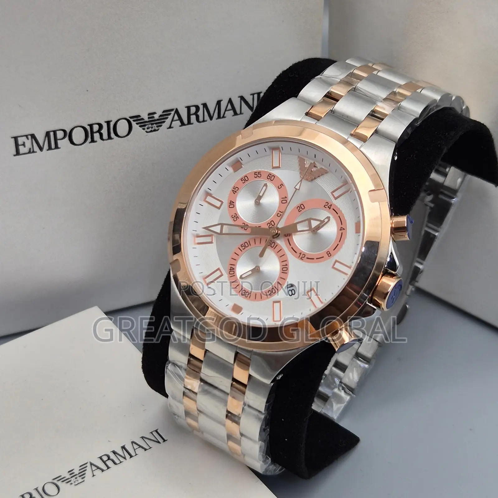 Luxury Armani Solid Chain Wristwatch