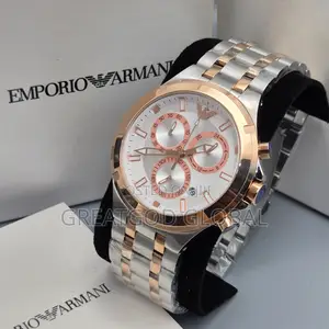 Luxury Armani Solid Chain Wristwatch