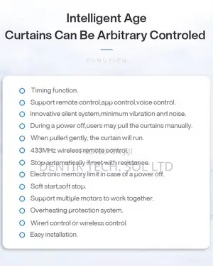Tuya Wifi Smart Motorized Curtain – 2.2m