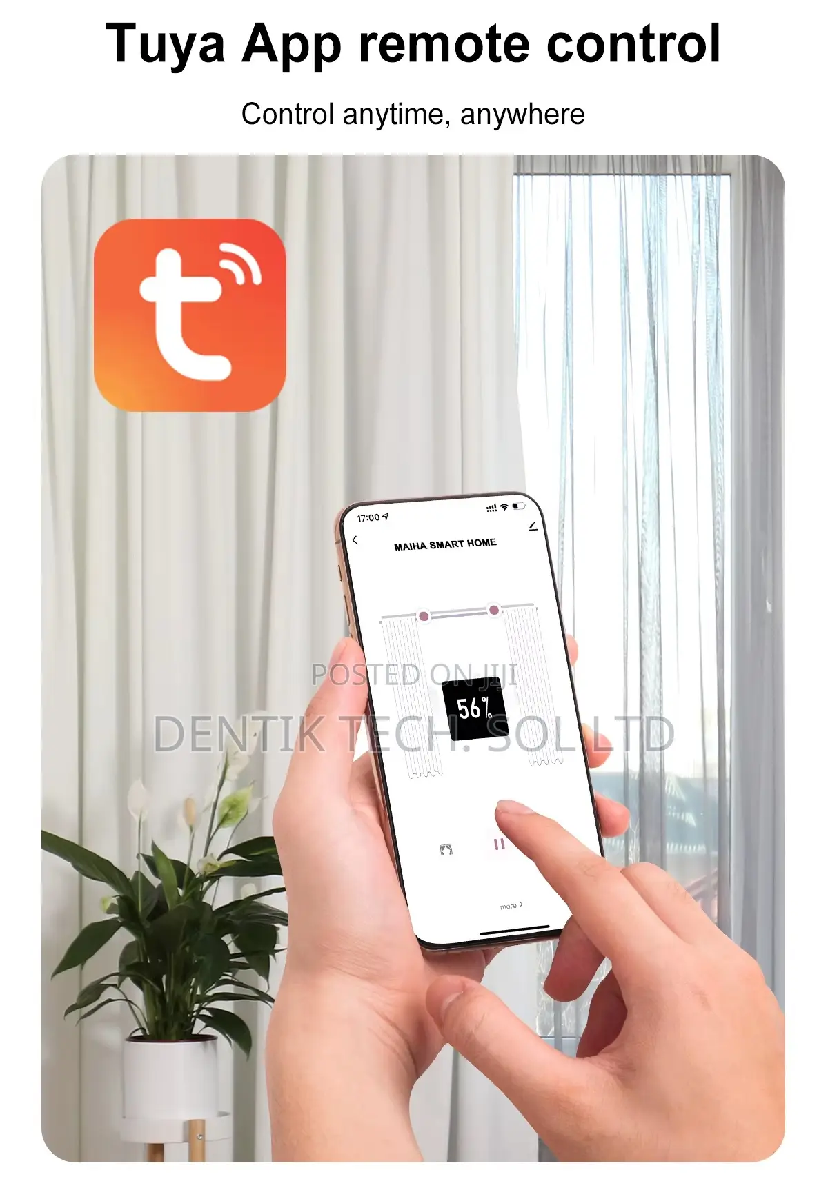 Tuya Wifi Smart Motorized Curtain – 2.2m