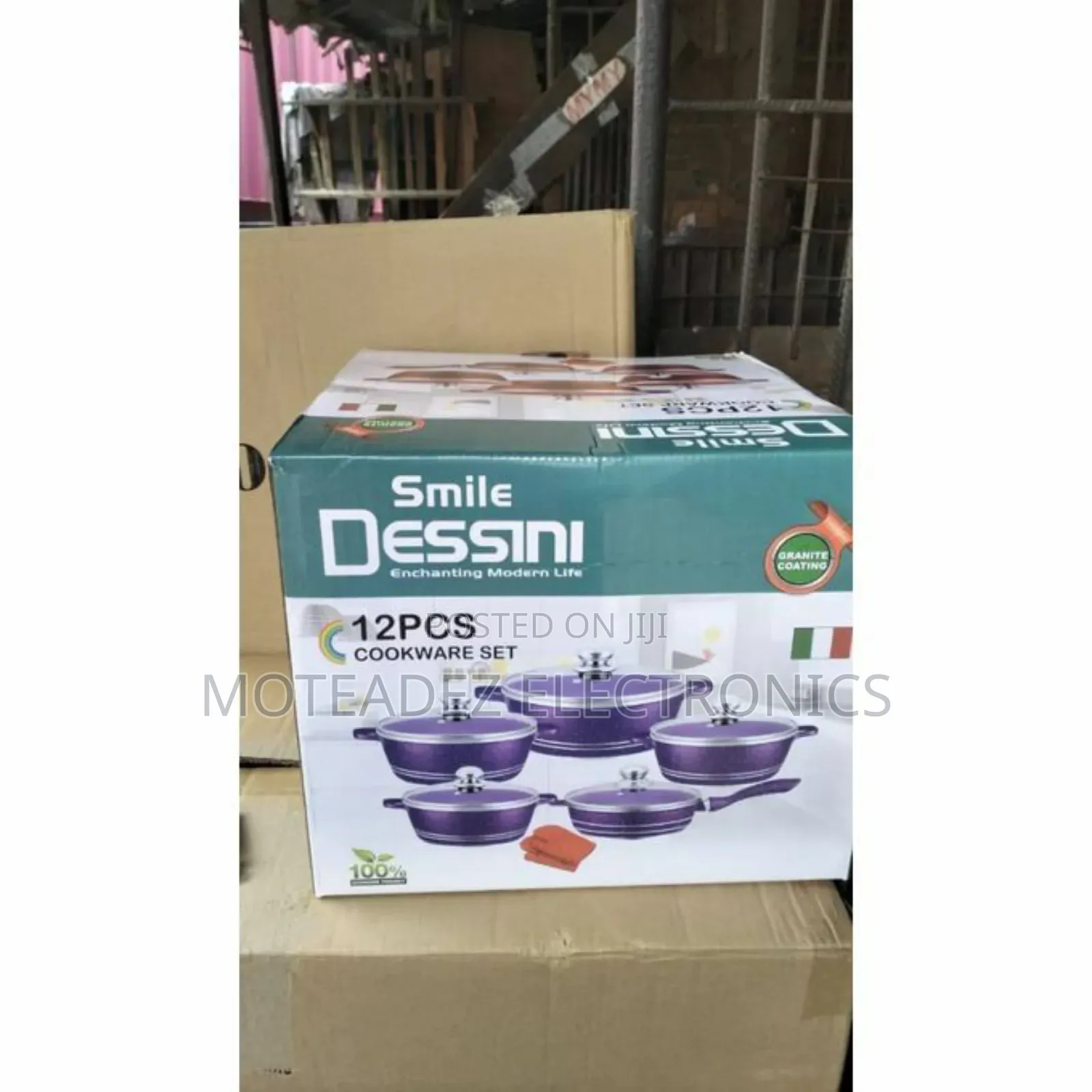 Smile Dessini 12pcs Granite Coating Non Stick Cookware Sets