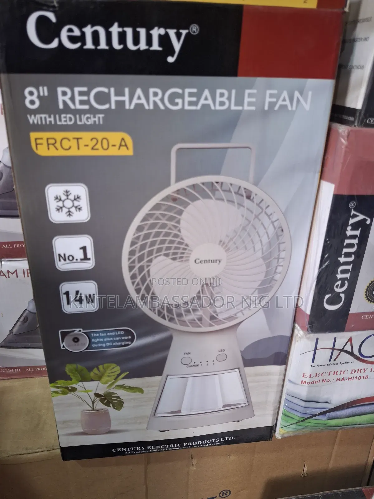 Century 8" Rechargeable Fan