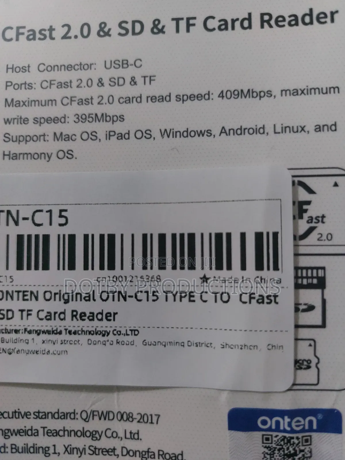 Cfast 2.0 Sd Tf Card Reader