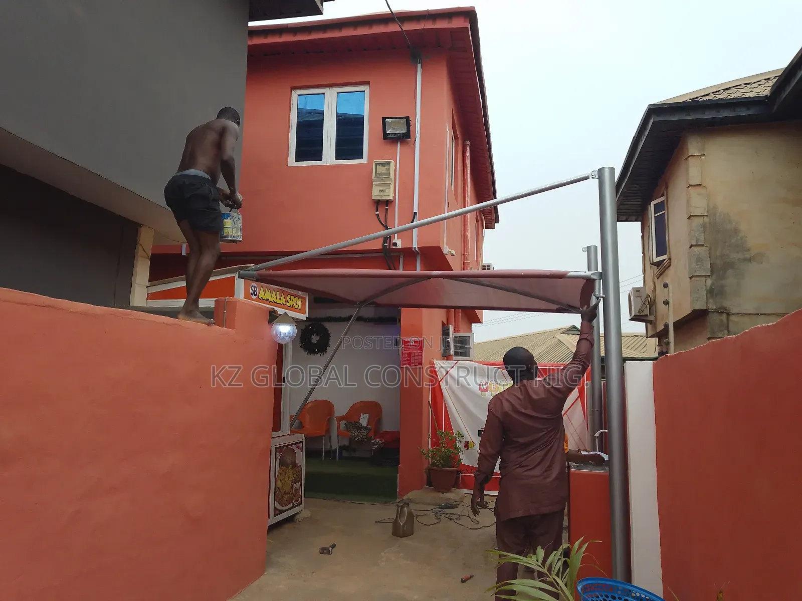 Covering Shade With Galvanized Pipe