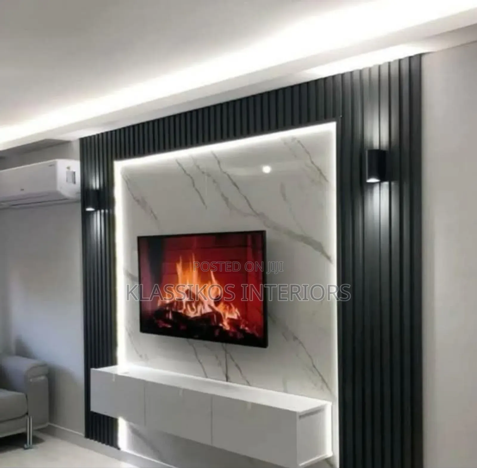Top Wall Unit Tv Console (Aw23)(With Free Component)
