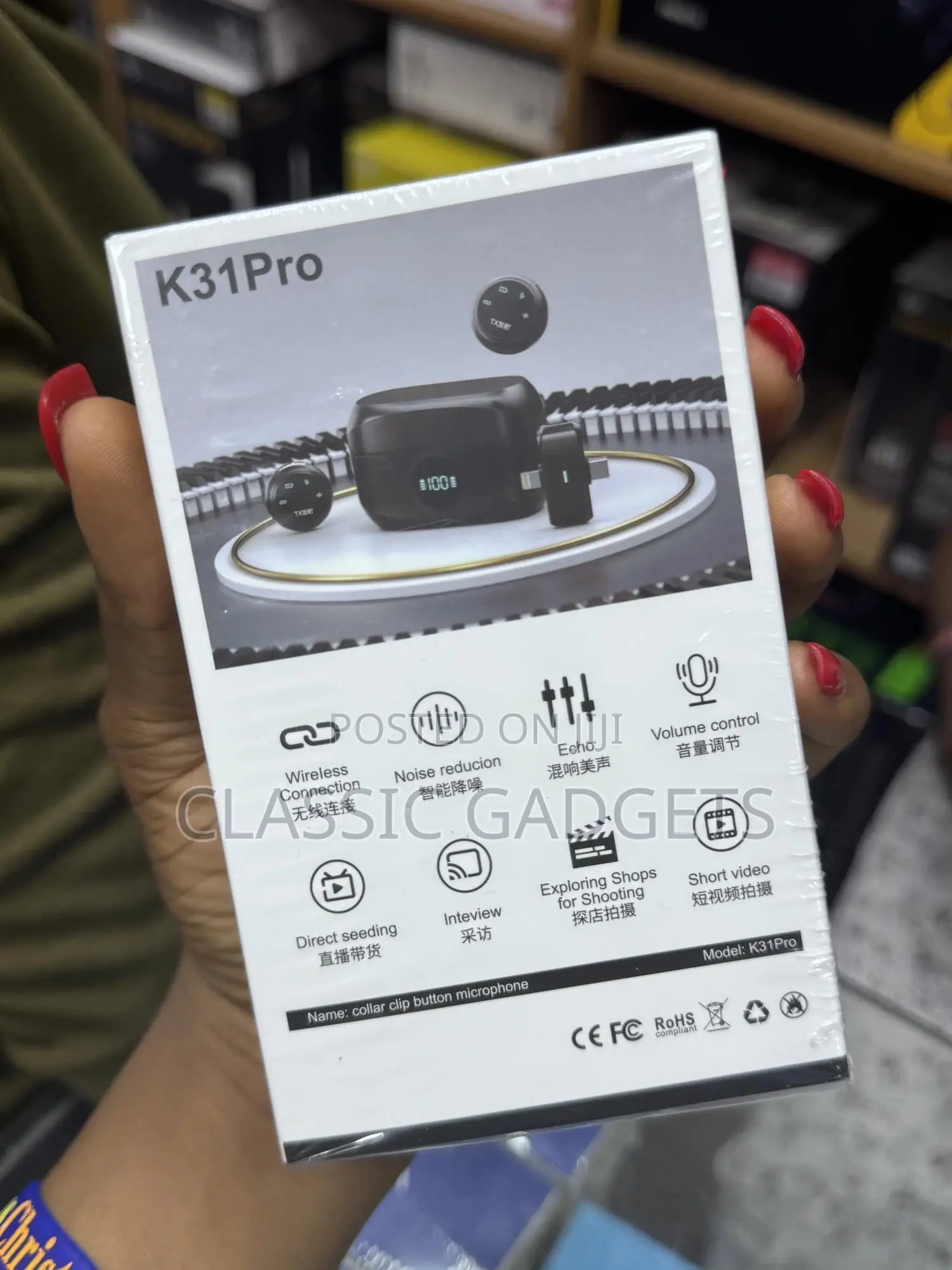 Plug And Play 2.4G Chip Wireless Button Collar Microphone