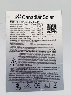 Canadian Solar Panel Halfcut Mono 144cells