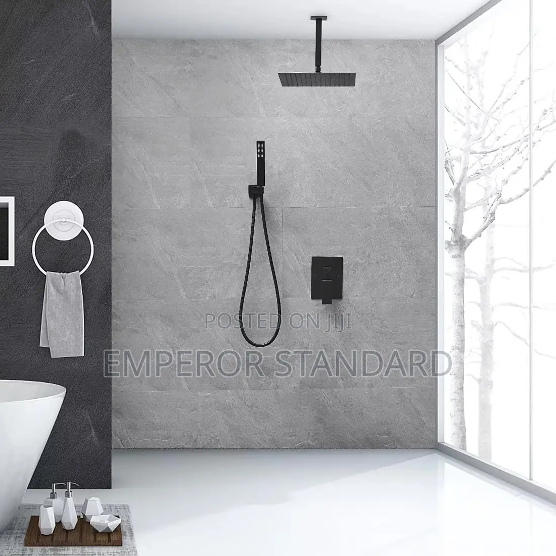 Full Brass Ceiling-Mount-Shower-System-Bathroom Luxury