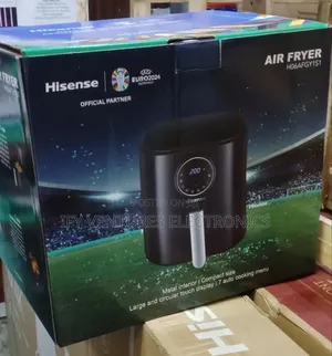 5.2 Liters, Hisense Air Fryer. Black Color