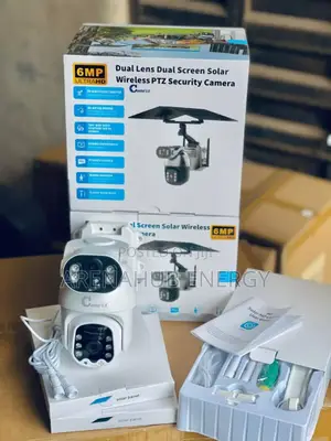 V380 Dual Lens PTZ Solar Powered Camera
