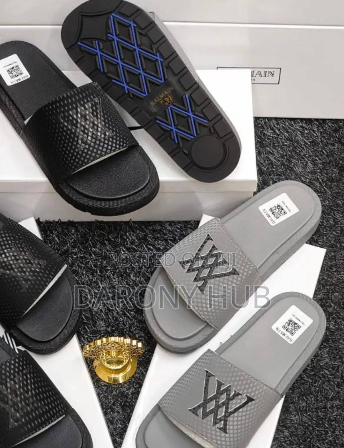 New ARRIVAL Luxury BALMAIN Carton Slides