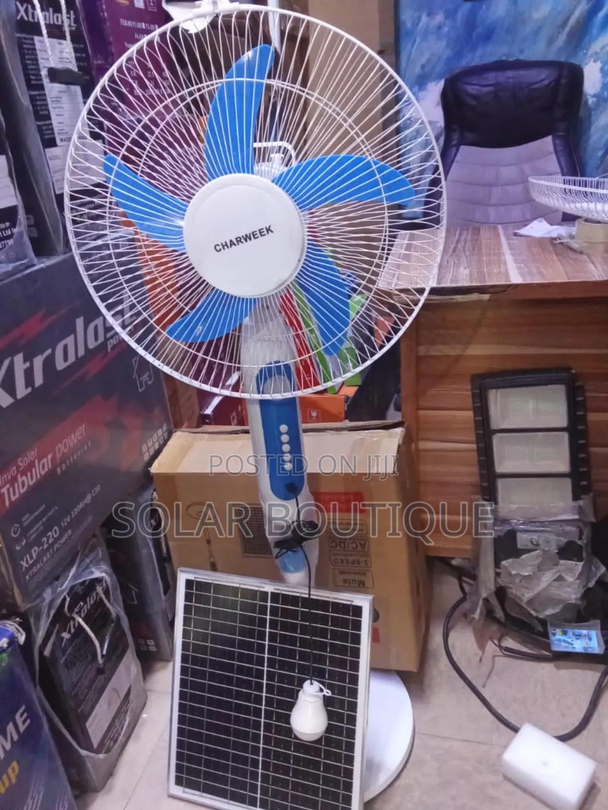 Solar Rechargeable Ac/Dc Fans With Inbuilt Lithium Battery