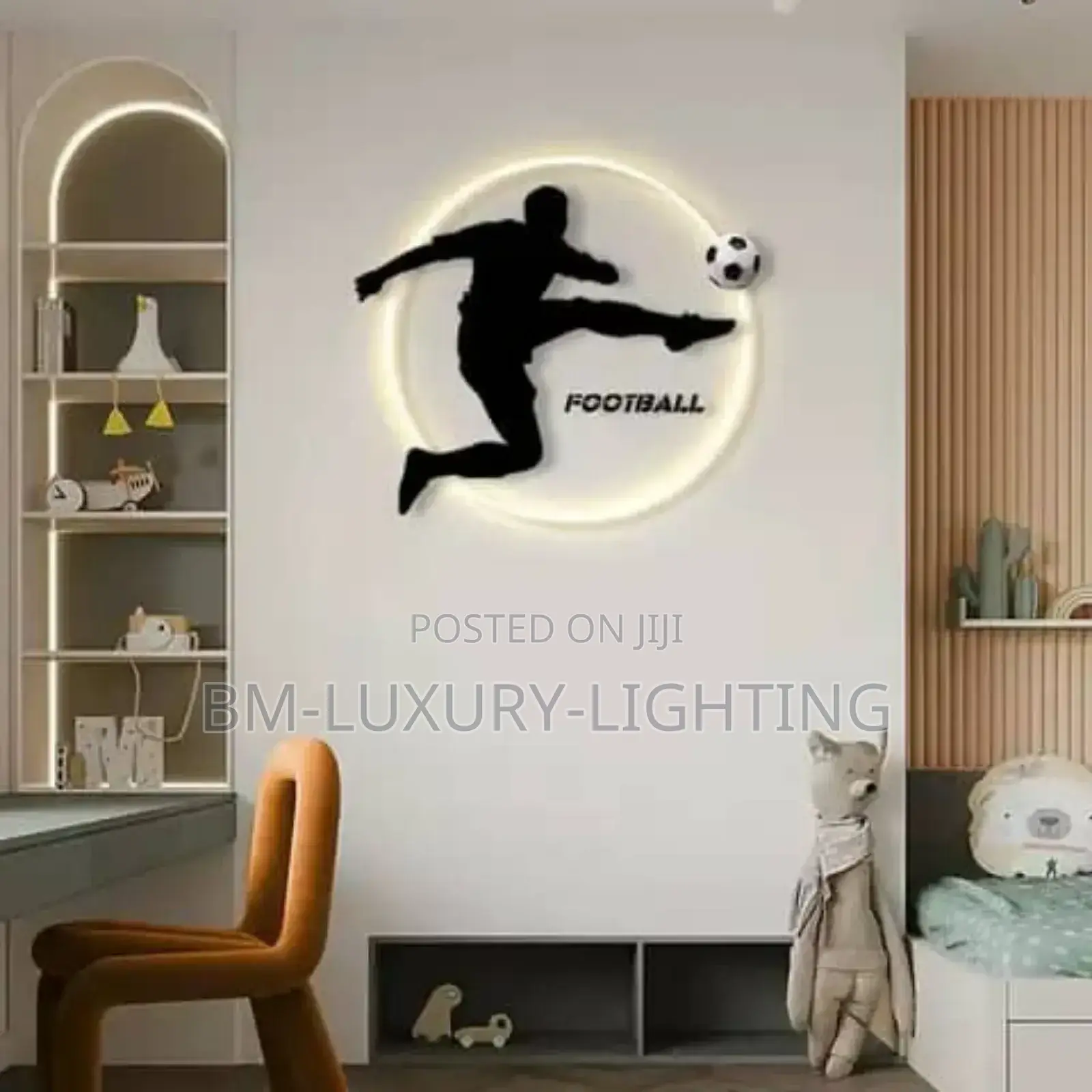 Nordic Led Wall Football Design Frame Light