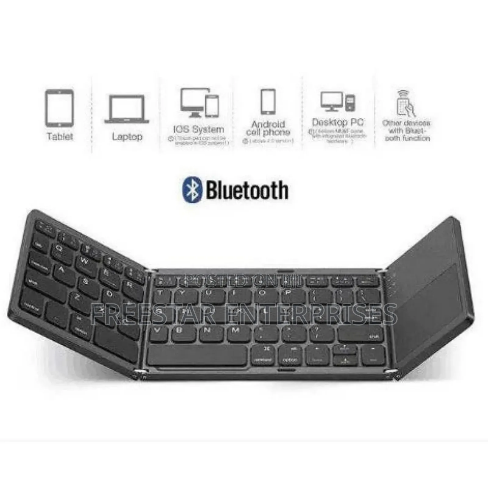 Mini Foldable Bluetooth Wireless Keyboard Touchpad Mouse.