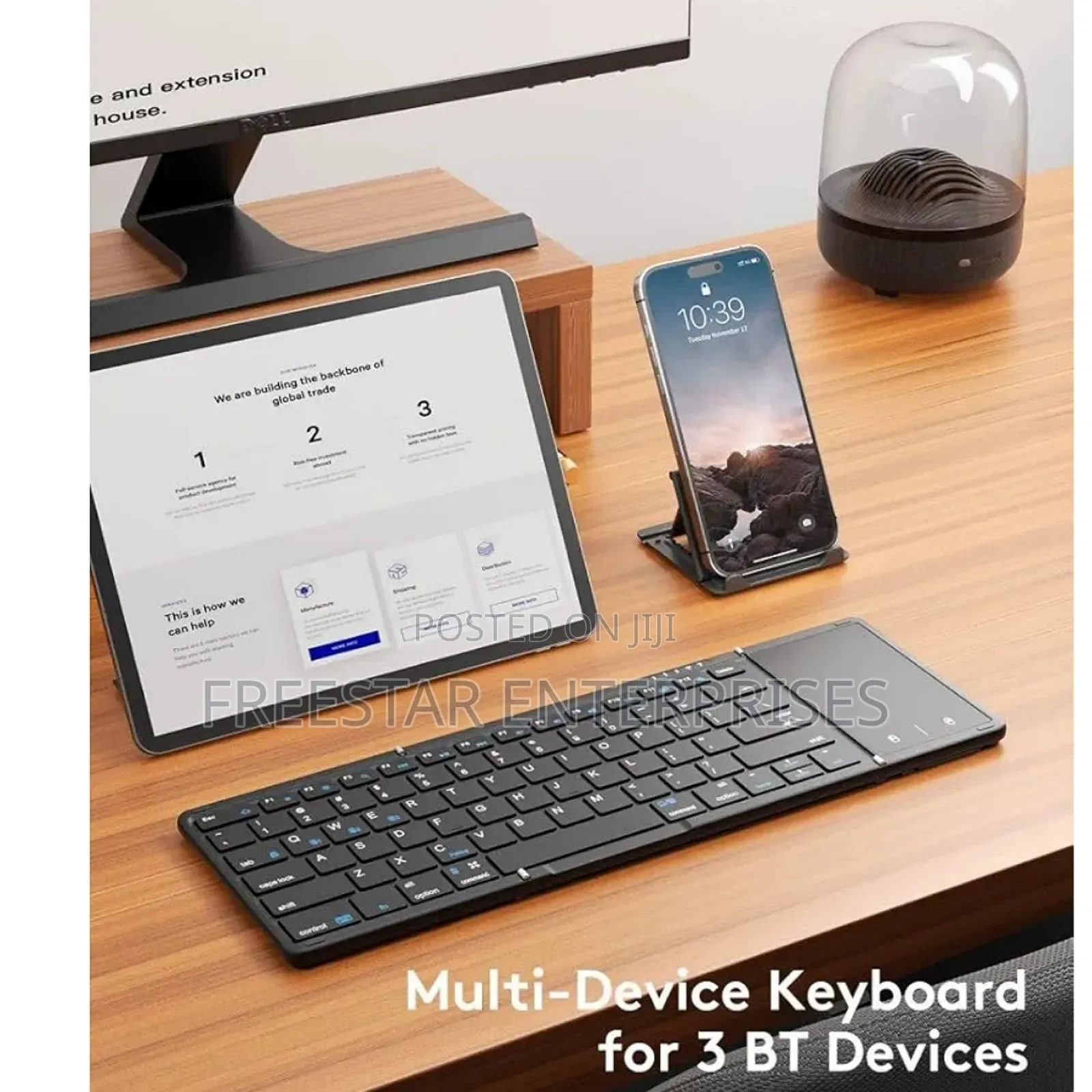Mini Foldable Bluetooth Wireless Keyboard Touchpad Mouse.