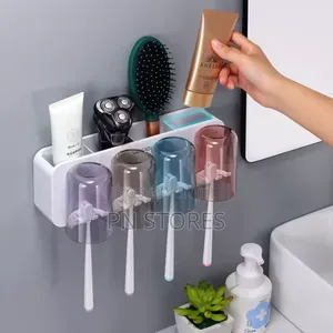 Hanging Toothbrush Holder With Wash Cups
