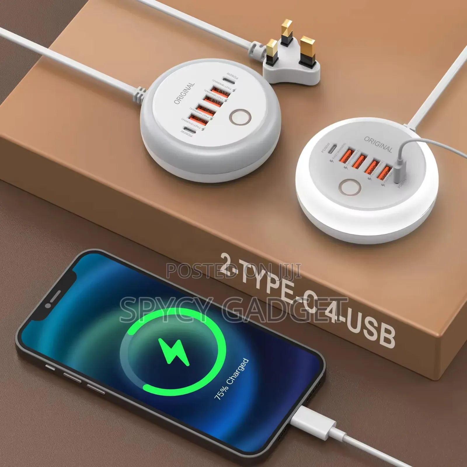 Multifunction LED Touch USB Type C Charging Station