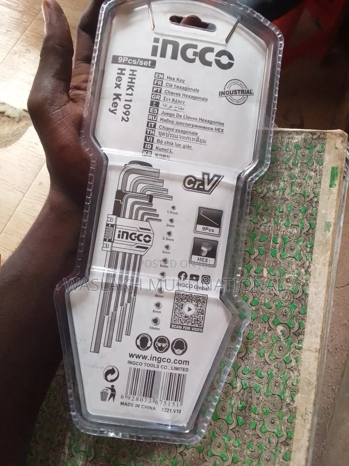 Hex Allen Key Ingco 9pcs
