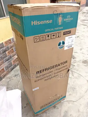 The New Hisense Silver Double Door Frigde + High Top Freezer
