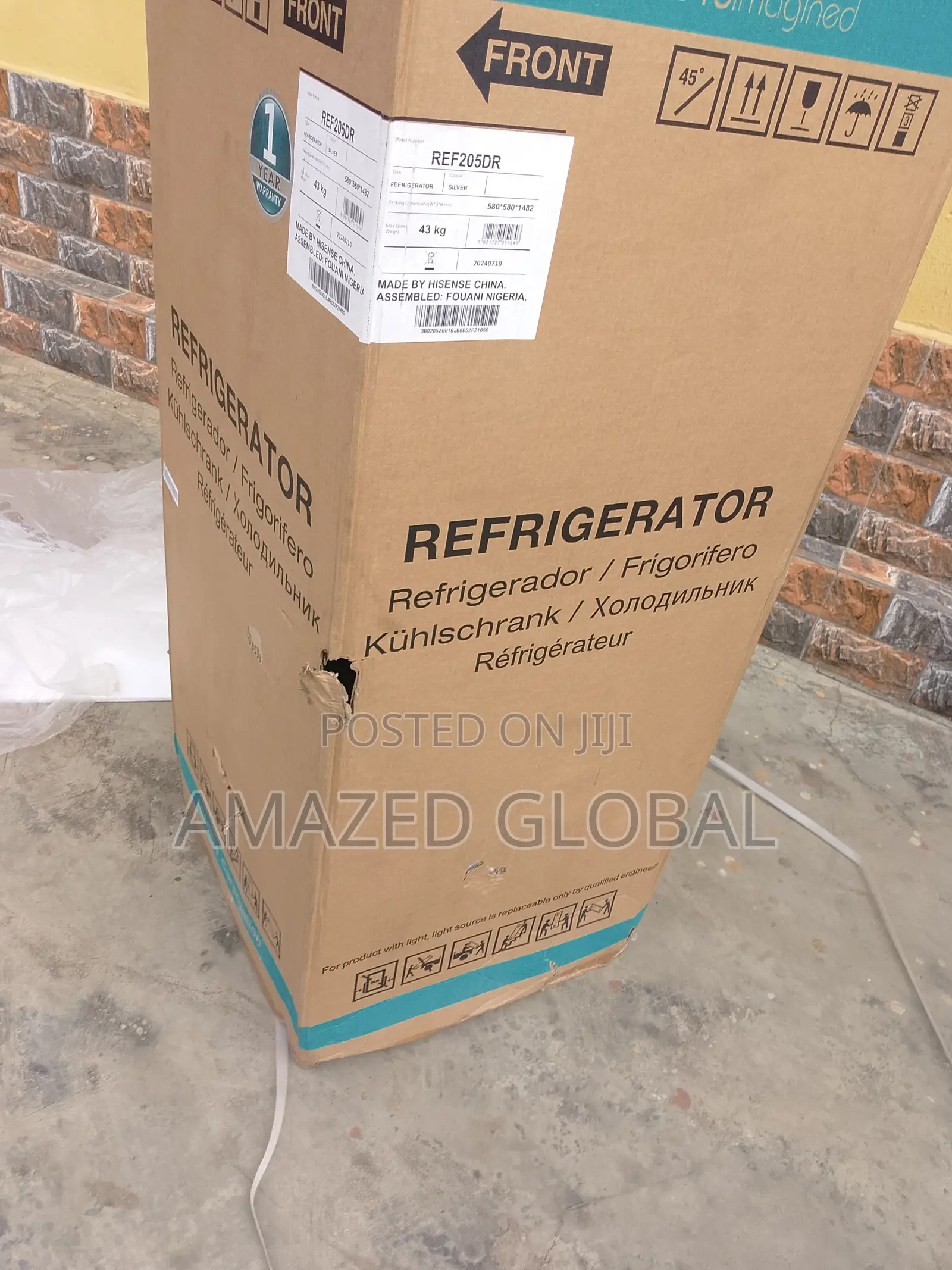 Brand New Hisense Compact 205L Double Door Refrigerator