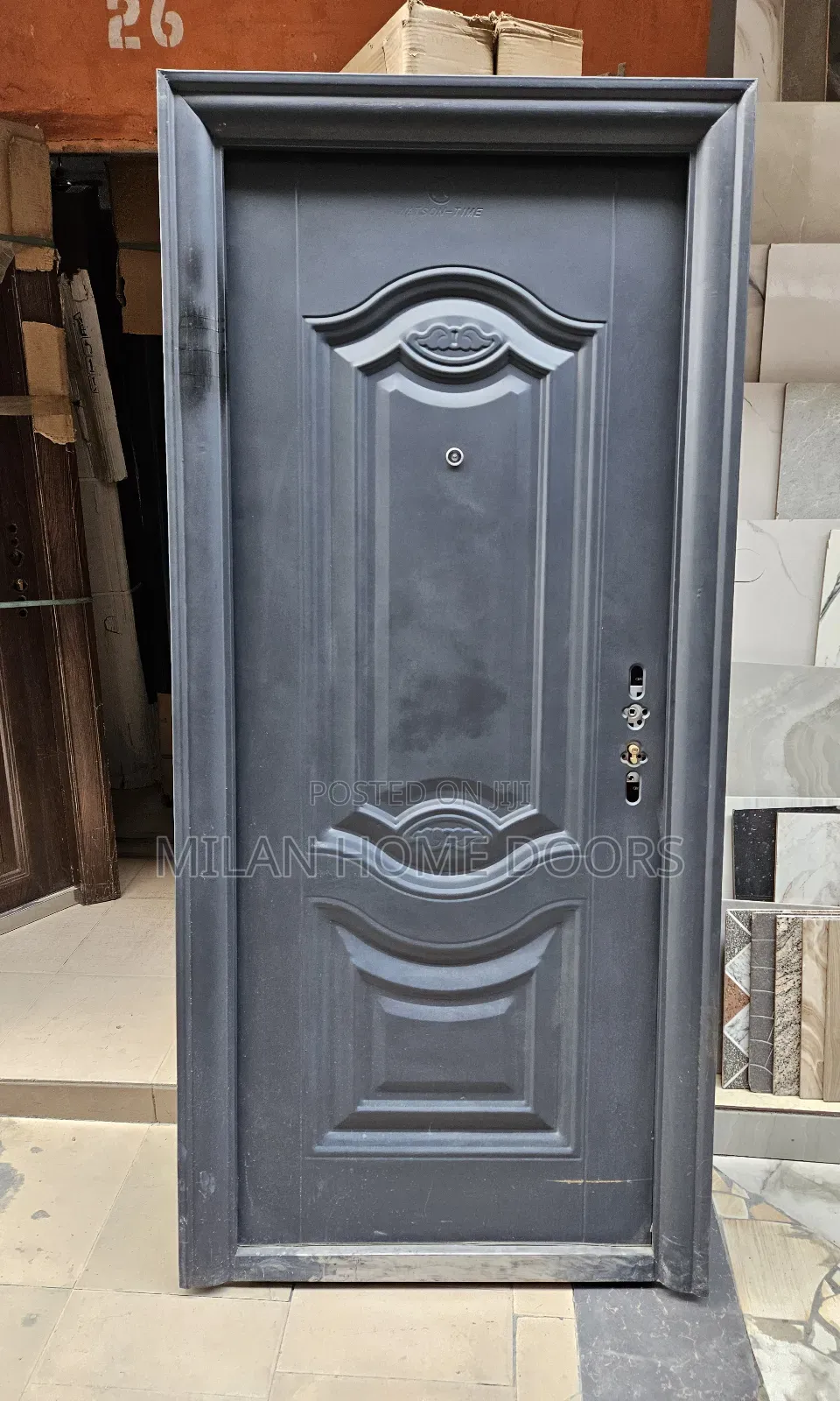 3ft Black Watson Security Door