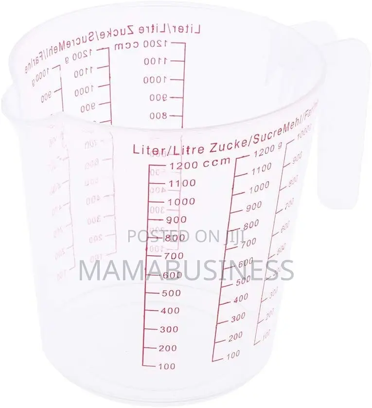 1200ml Plastic Measuring Cup Clear Scale