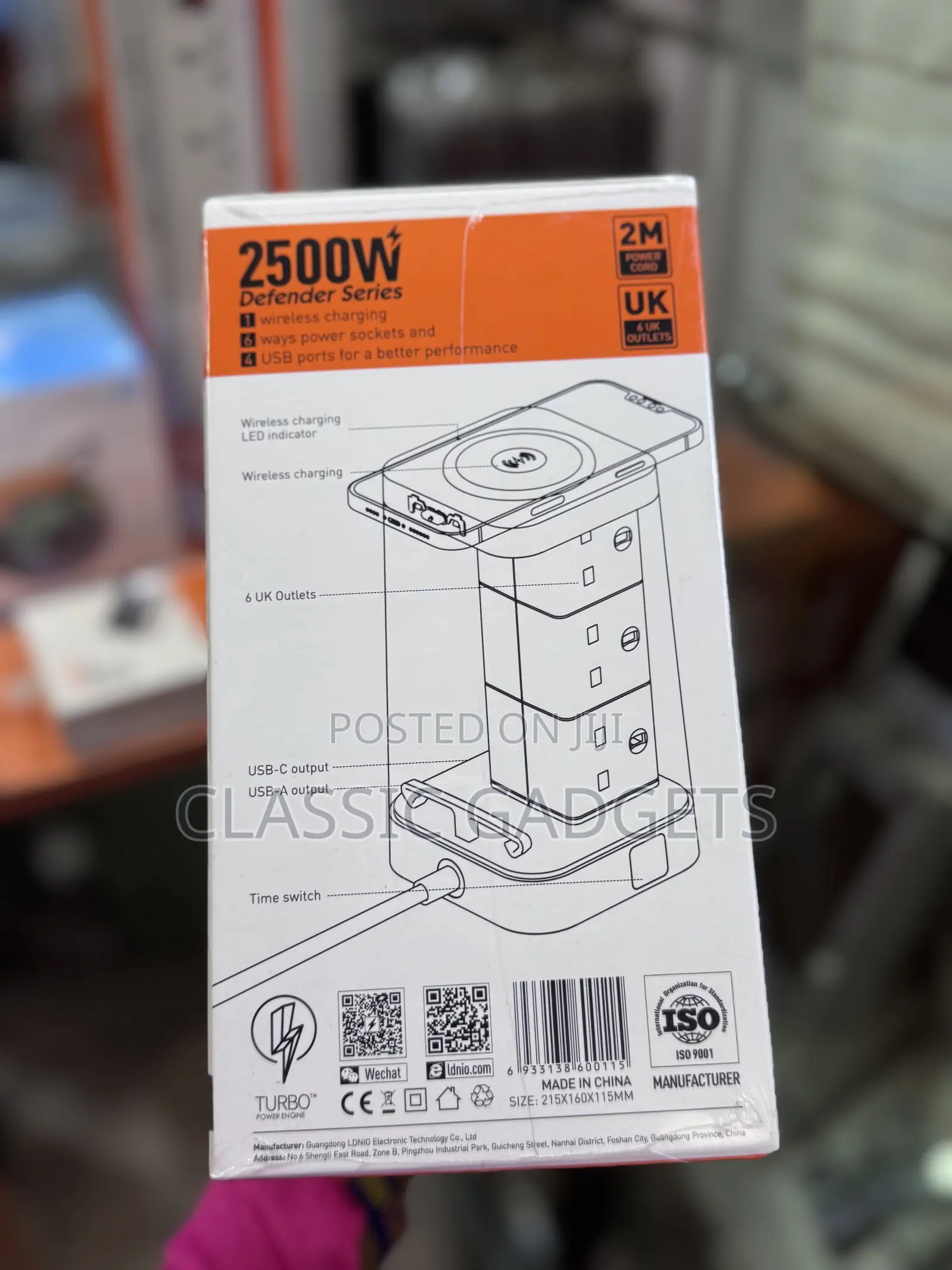 Ldnio Tower Multi Power Strips 2500w Extension Power Socket