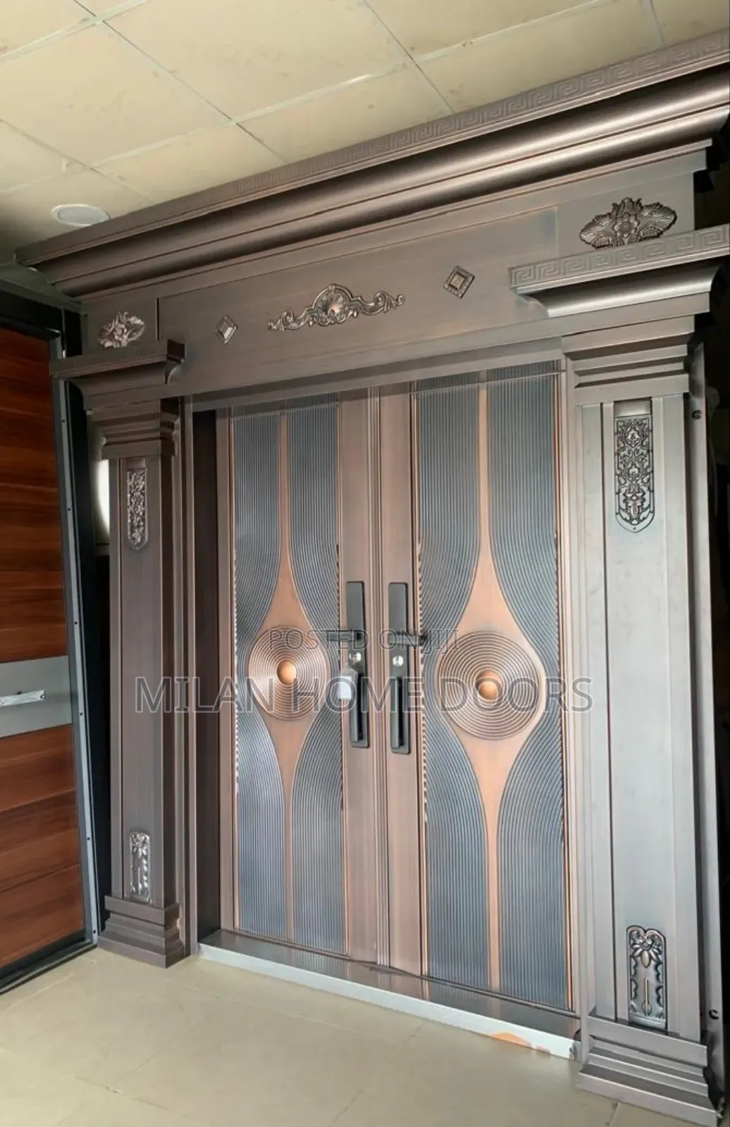5ft Copper Security Door With Arch Frame