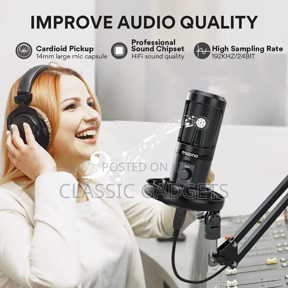 MAONO AU-PM461S Podcast PC Computer Condenser Microphone